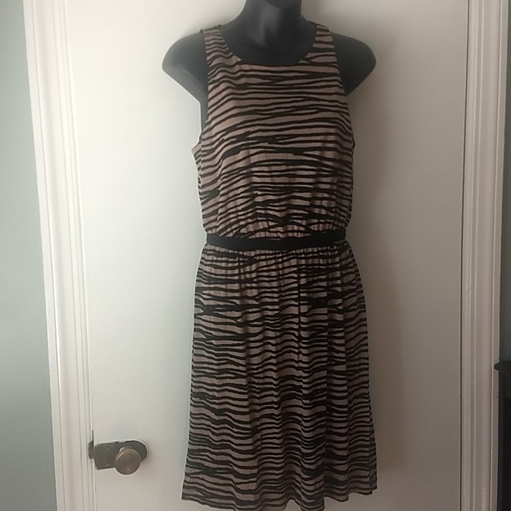 Loft sleeveless Animal Print Knit Dress